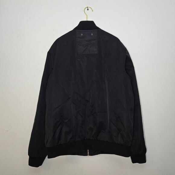 Robert Comstock Bomber Jacket Size Large Black - Picture 4 of 8